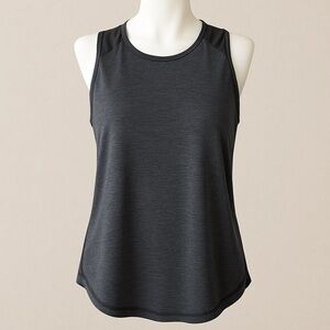 Athleisure Mesh Charcoal Tank Top Workout Athletic Sporty Chic Athleisure Large